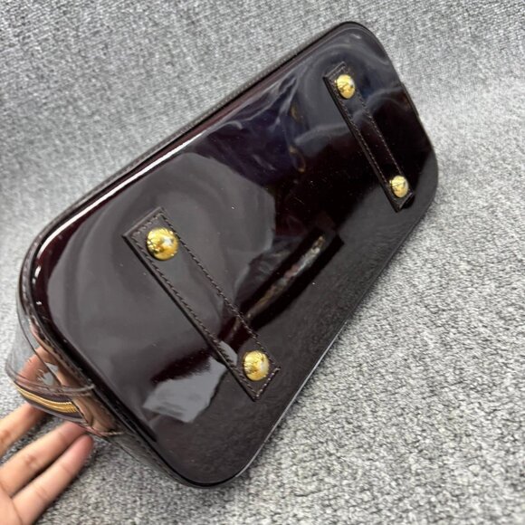 Louis Vuitton Alma PM Burgundy Patent Leather Tote fbcco585-101825 - Picture 8 of 15